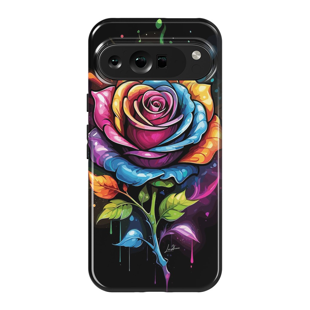 Pixel 9 Pro XL StrongFit Rainbow Rose by LM2Kone