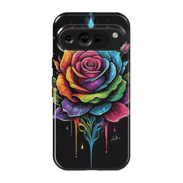 Pixel 9 pro StrongFit Fantasy Multicolored Rose by LM2Kone