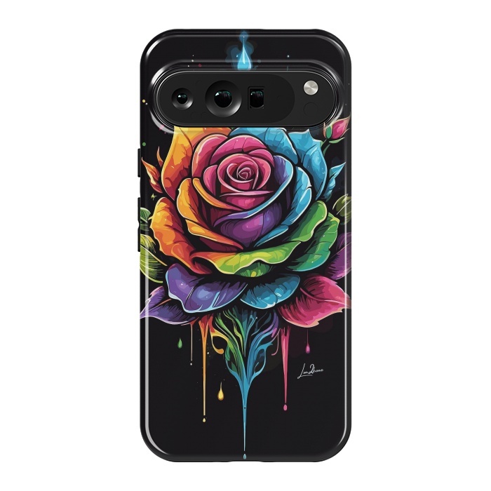 Pixel 9 Pro XL StrongFit Fantasy Multicolored Rose by LM2Kone