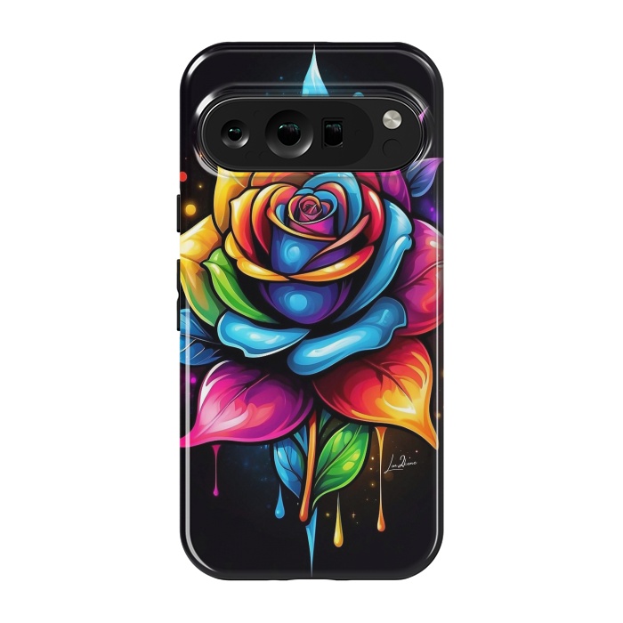 Pixel 9 pro StrongFit Multicolored Rose by LM2Kone