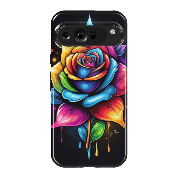 Pixel 9 Pro XL StrongFit Multicolored Rose by LM2Kone