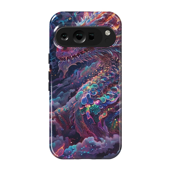 Pixel 9 pro StrongFit Iridescent Mythical Dragon by JohnnyVillas