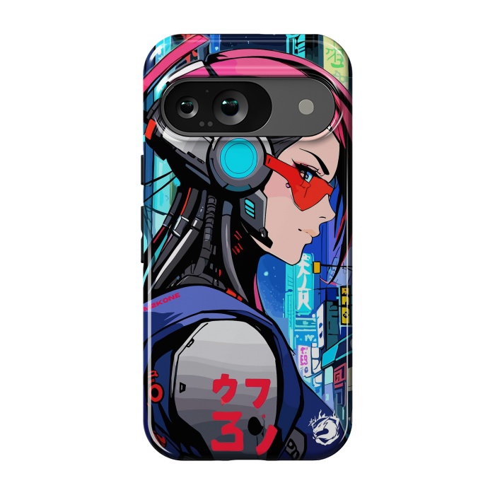 Pixel 9 StrongFit Neon Cyberpunk Girl by LM2Kone