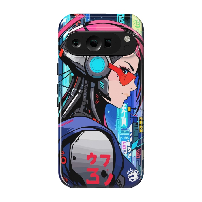 Pixel 9 pro StrongFit Neon Cyberpunk Girl by LM2Kone