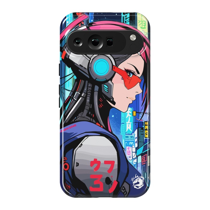 Pixel 9 Pro XL StrongFit Neon Cyberpunk Girl by LM2Kone