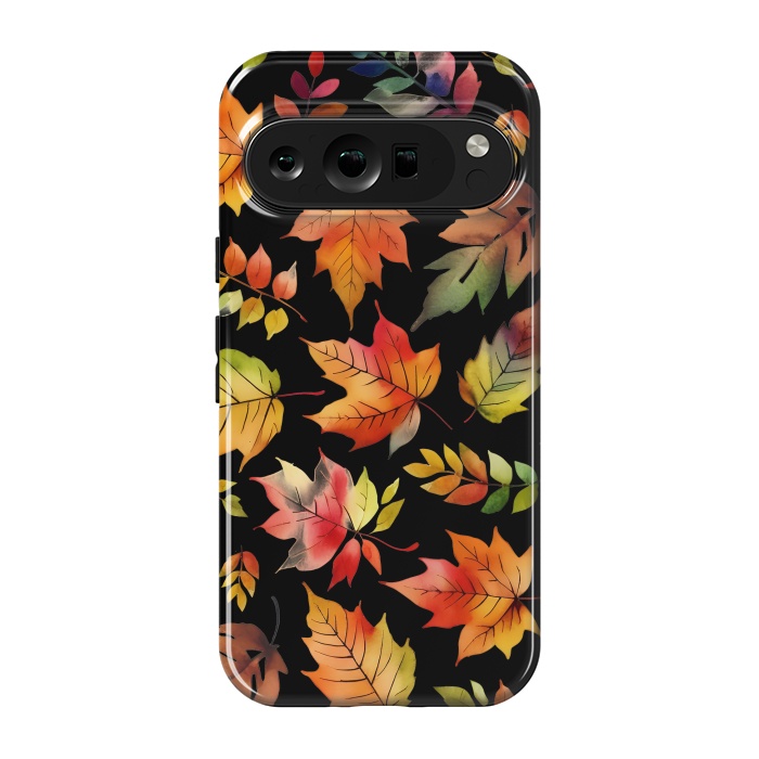 Pixel 9 pro StrongFit Watercolour autumn leaves - orange fall foliage by Oana 