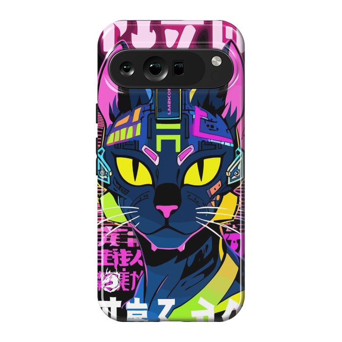 Pixel 9 Pro XL StrongFit Cyberpunk Cat Neon by LM2Kone