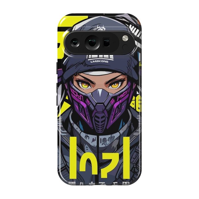 Pixel 9 pro StrongFit Cyberpunk Ninja Girl by LM2Kone