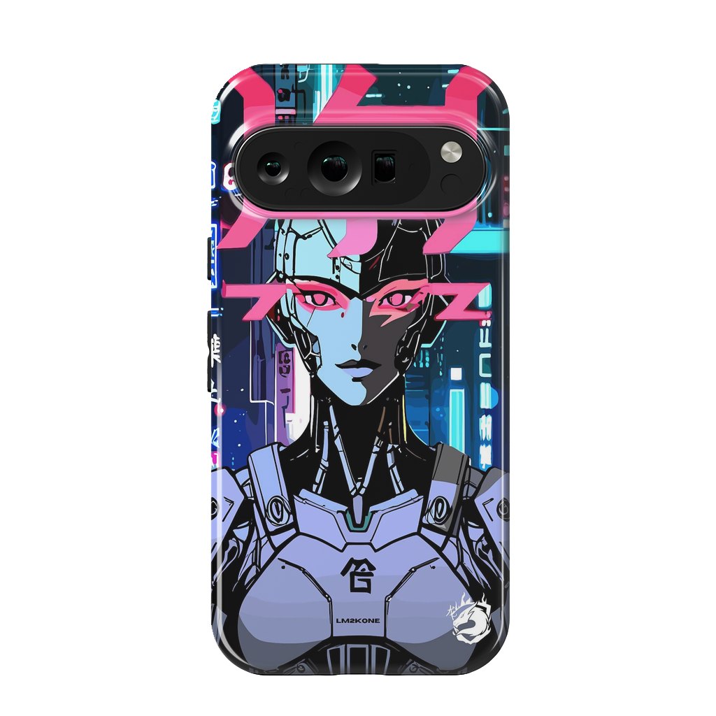 Pixel 9 pro StrongFit Cyberpunk Cyborg Neon by LM2Kone