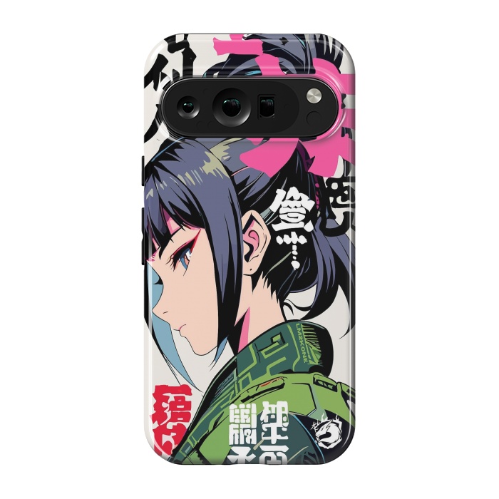 Pixel 9 pro StrongFit Green Geisha Anime by LM2Kone