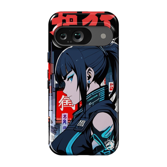 Pixel 9 StrongFit Cyberpunk Blue Ninja  by LM2Kone