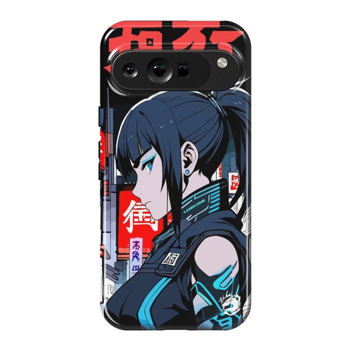 Pixel 9 Pro XL StrongFit Cyberpunk Blue Ninja  by LM2Kone