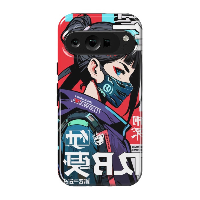 Pixel 9 pro StrongFit Cyberpunk Ninja Kanji by LM2Kone