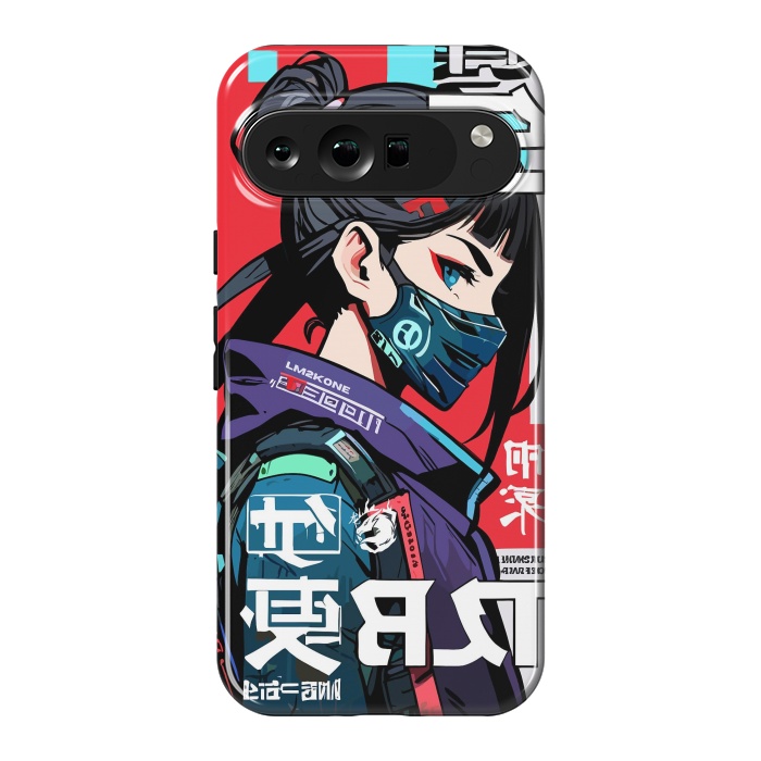 Pixel 9 Pro XL StrongFit Cyberpunk Ninja Kanji by LM2Kone