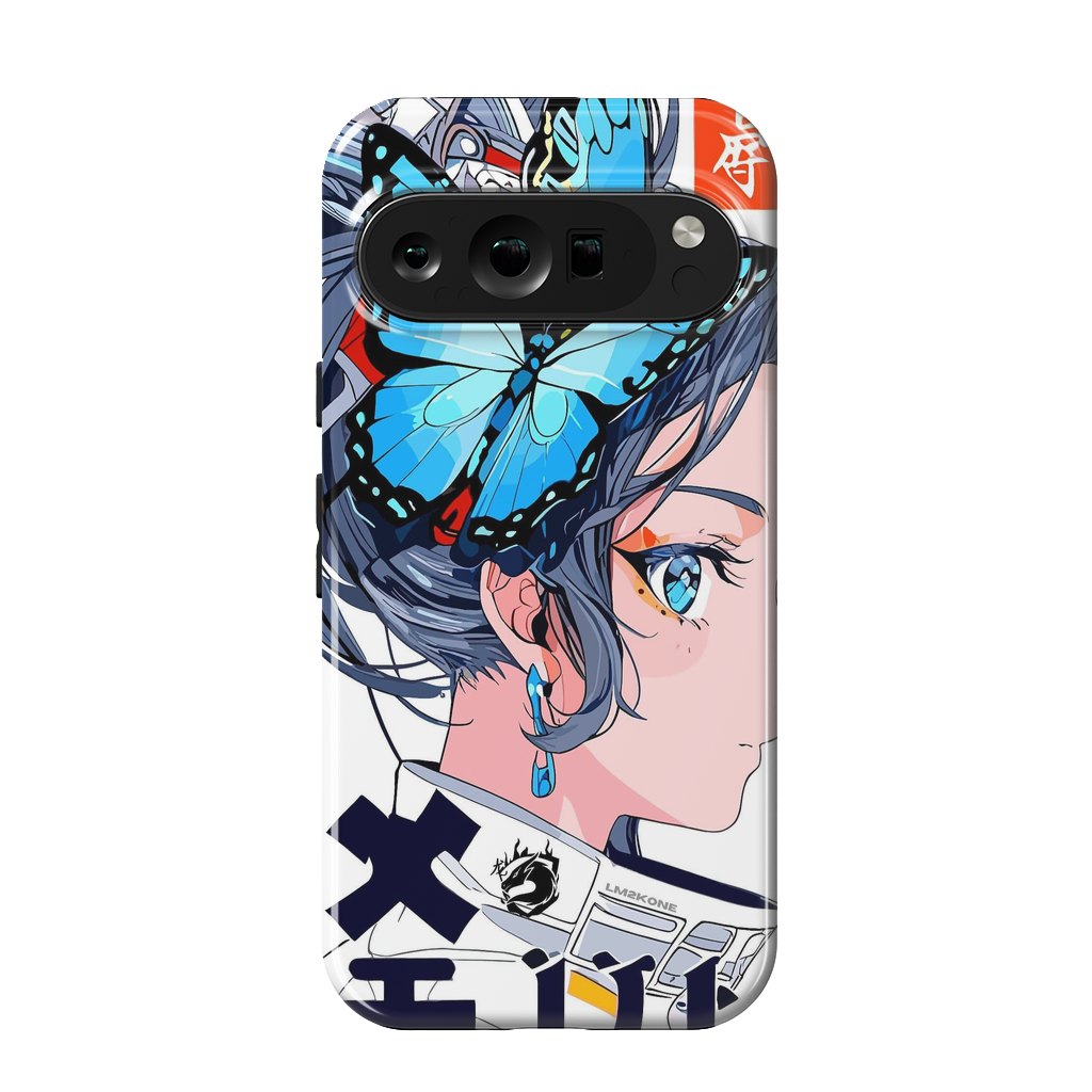 Pixel 9 pro StrongFit Japan Butterflies Girl by LM2Kone