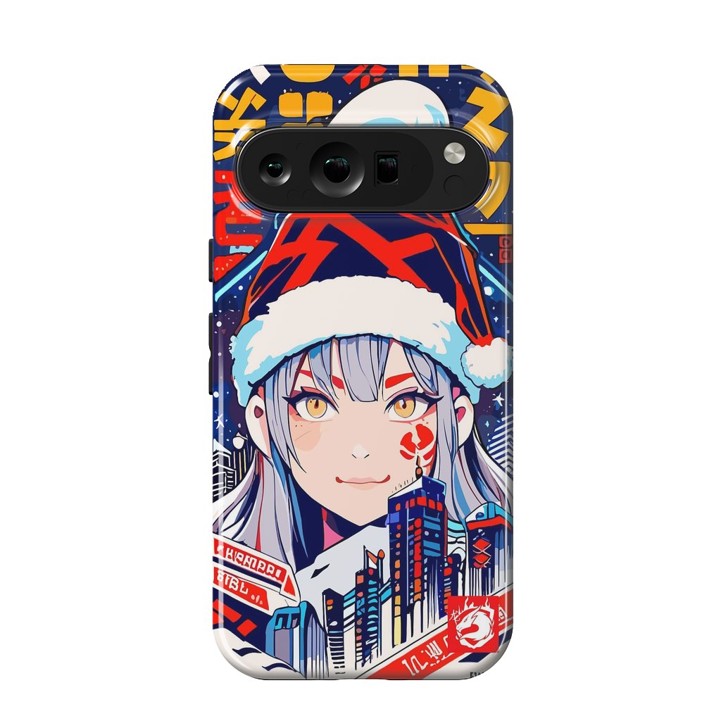 Pixel 9 pro StrongFit City Christmas Girl by LM2Kone