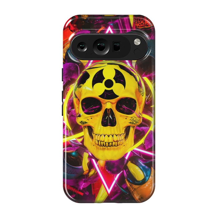 Pixel 9 pro StrongFit Radioactive Skull by JohnnyVillas