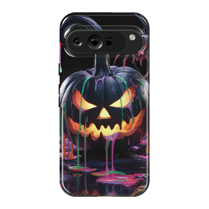 Pixel 9 Pro XL StrongFit Halloween Black Pumpkin by JohnnyVillas