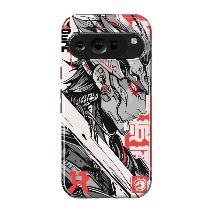 Pixel 9 pro StrongFit Samurai Red Cyborg by LM2Kone