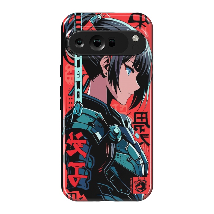 Pixel 9 Pro XL StrongFit Cyberpunk Kanji Woman by LM2Kone