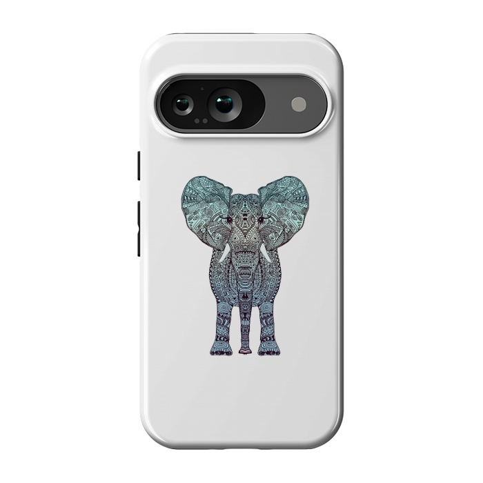 Pixel 9 StrongFit Elephant Blue by Monika Strigel