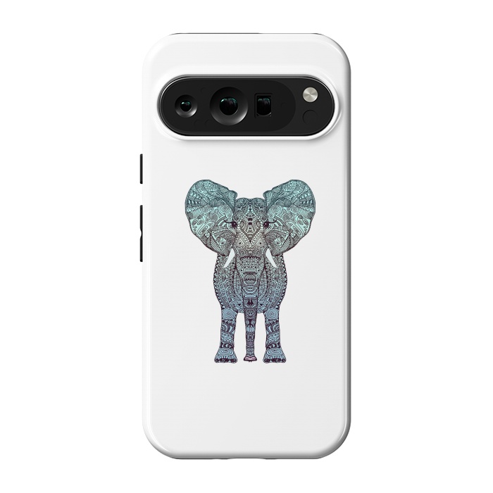 Pixel 9 pro StrongFit Elephant Blue by Monika Strigel