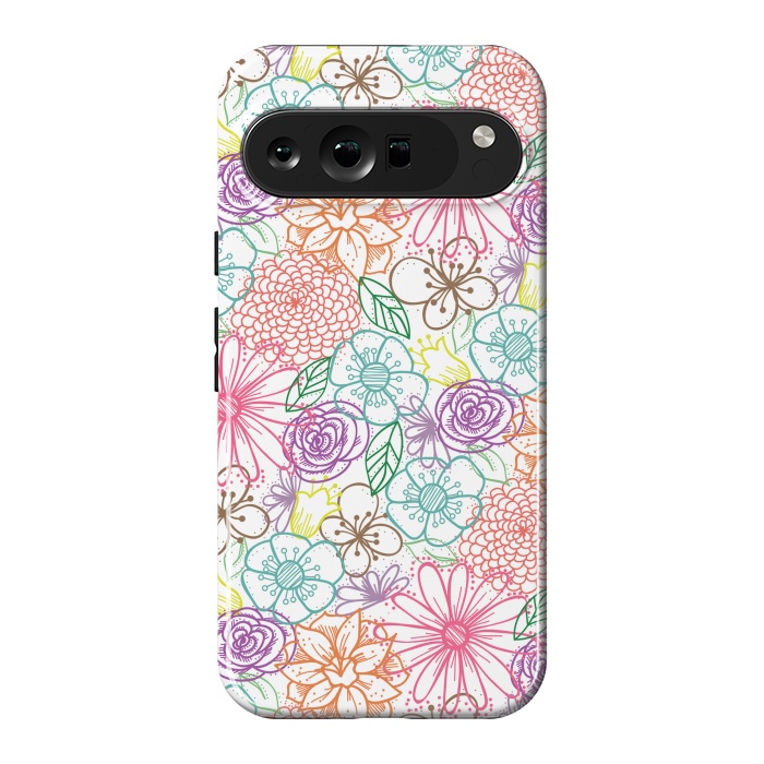 Pixel 9 Pro XL StrongFit Bright Floral by TracyLucy Designs