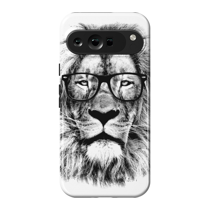 Pixel 9 Pro XL StrongFit The King Lion of The Library by Mitxel Gonzalez