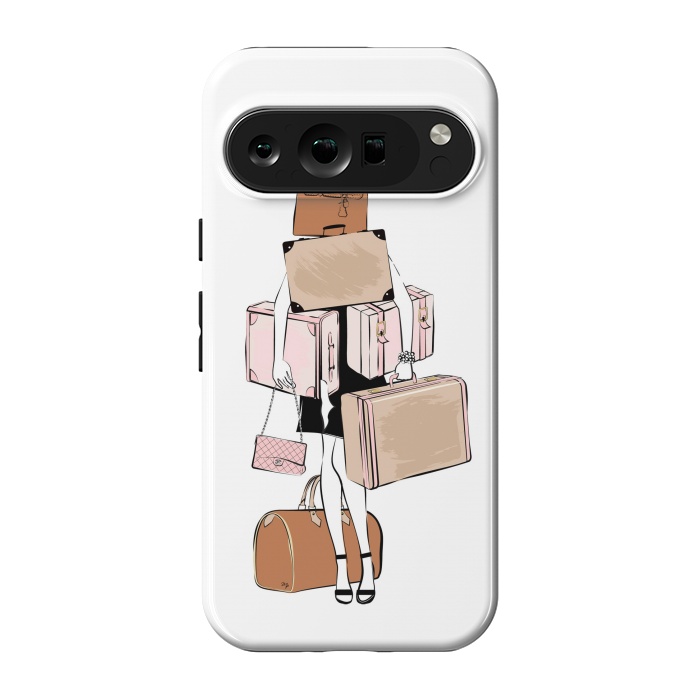 Pixel 9 pro StrongFit Woman with luggage by Martina