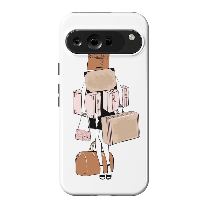 Pixel 9 Pro XL StrongFit Woman with luggage by Martina