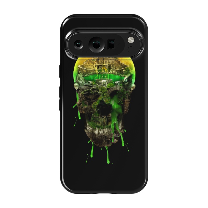 Pixel 9 pro StrongFit Haunted Skull by Riza Peker