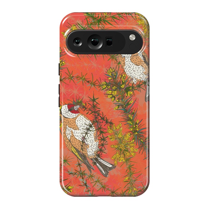 Pixel 9 Pro XL StrongFit Goldfinches in Gorse by Lotti Brown