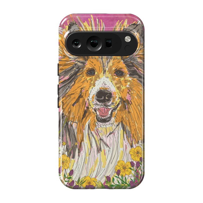 Pixel 9 pro StrongFit Shetland Sheepdog (Sheltie) by Lotti Brown