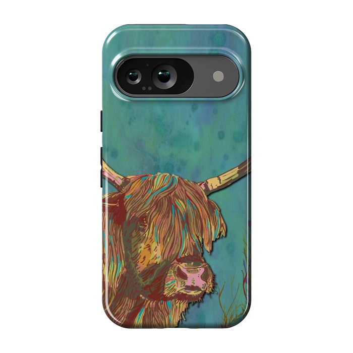 Pixel 9 StrongFit Highland Cow by Lotti Brown