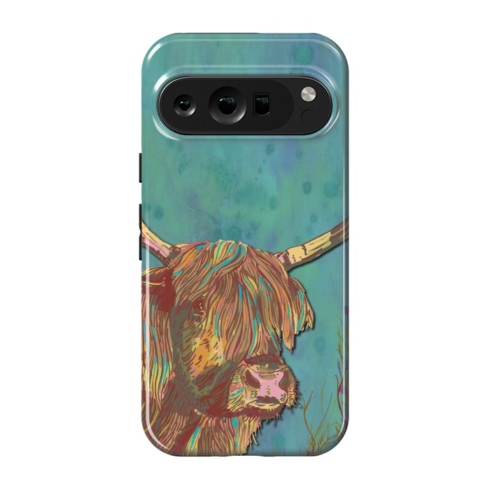 Pixel 9 pro StrongFit Highland Cow by Lotti Brown