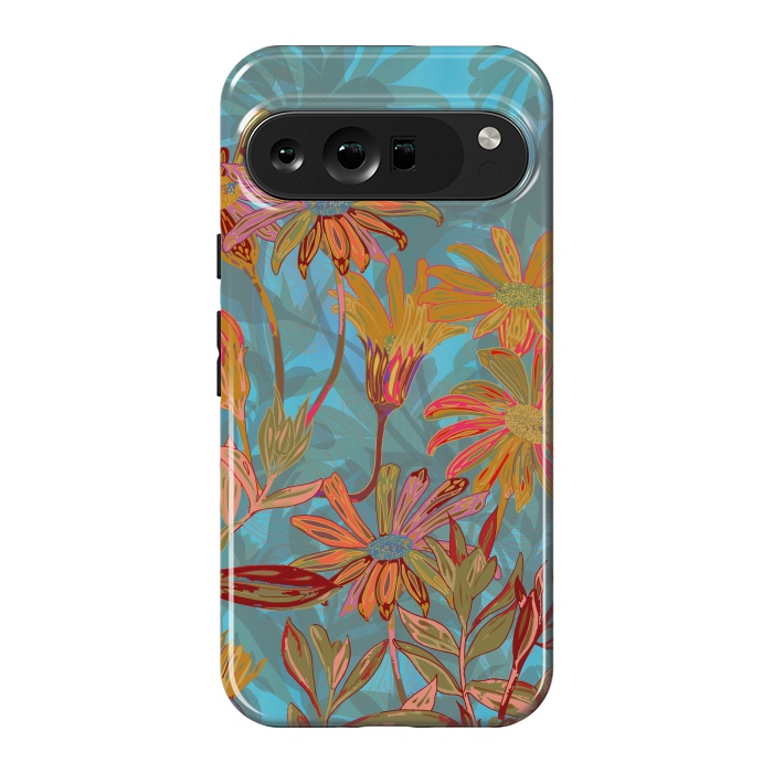 Pixel 9 Pro XL StrongFit Fantasy Fall Flowers by Lotti Brown