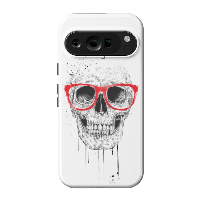 Pixel 9 pro StrongFit Skull with red glasses by Balazs Solti