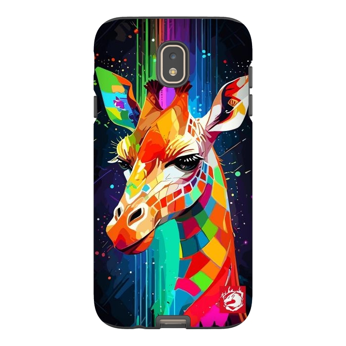 Galaxy J7 StrongFit Neon Multicolors Giraffe by LM2Kone