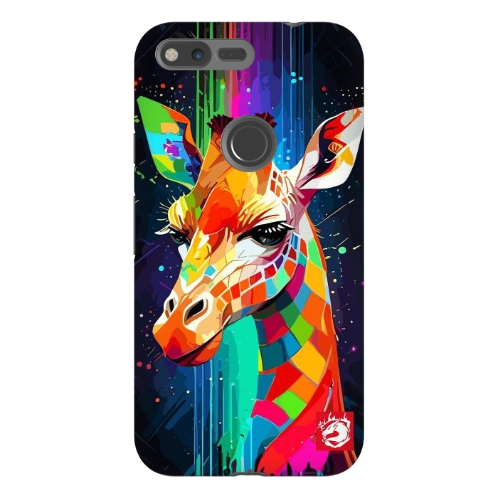 Pixel XL StrongFit Neon Multicolors Giraffe by LM2Kone