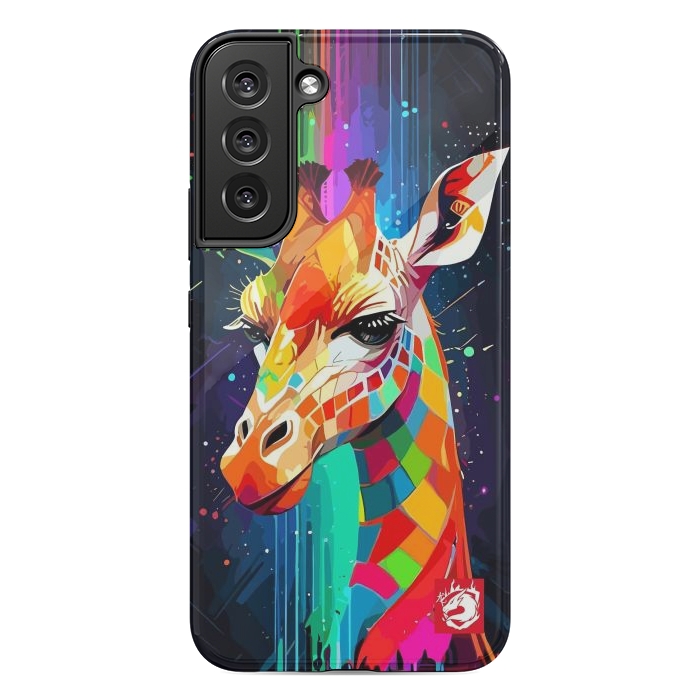 Galaxy S22 plus StrongFit Neon Multicolors Giraffe by LM2Kone