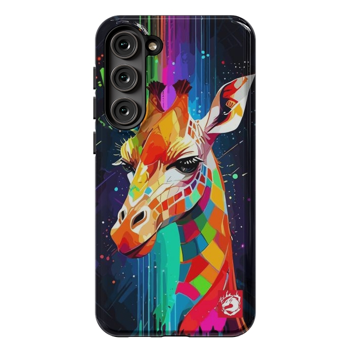 Galaxy S23 Plus StrongFit Neon Multicolors Giraffe by LM2Kone