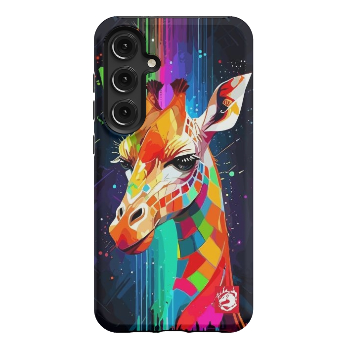 Galaxy S24 Plus StrongFit Neon Multicolors Giraffe by LM2Kone