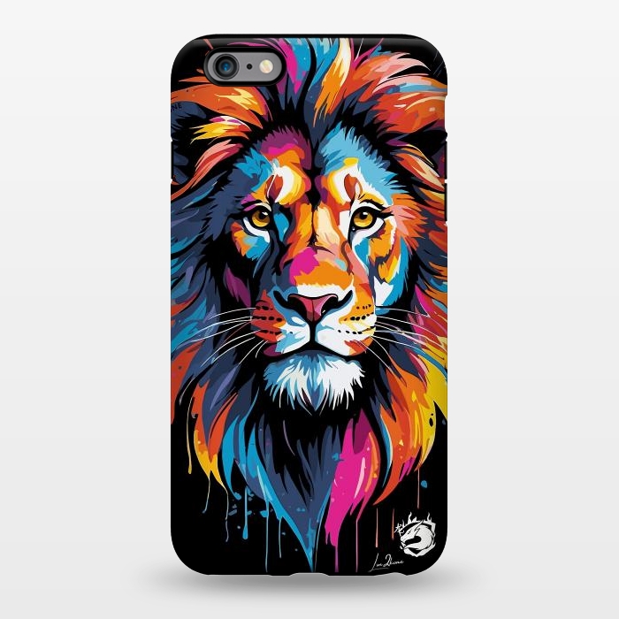 iPhone 6/6s plus StrongFit Geometric Colors Lion by LM2Kone