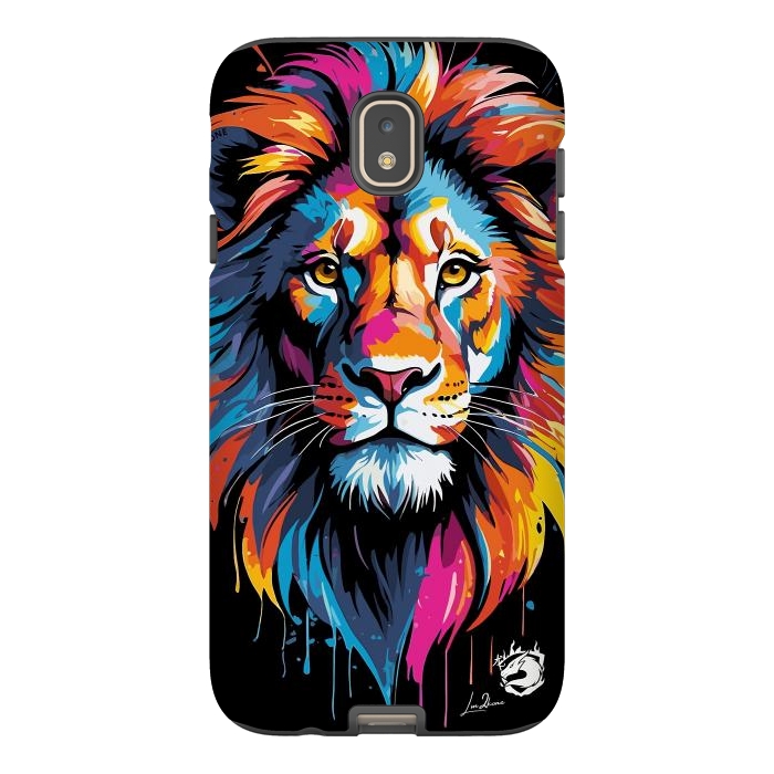 Galaxy J7 StrongFit Geometric Colors Lion by LM2Kone