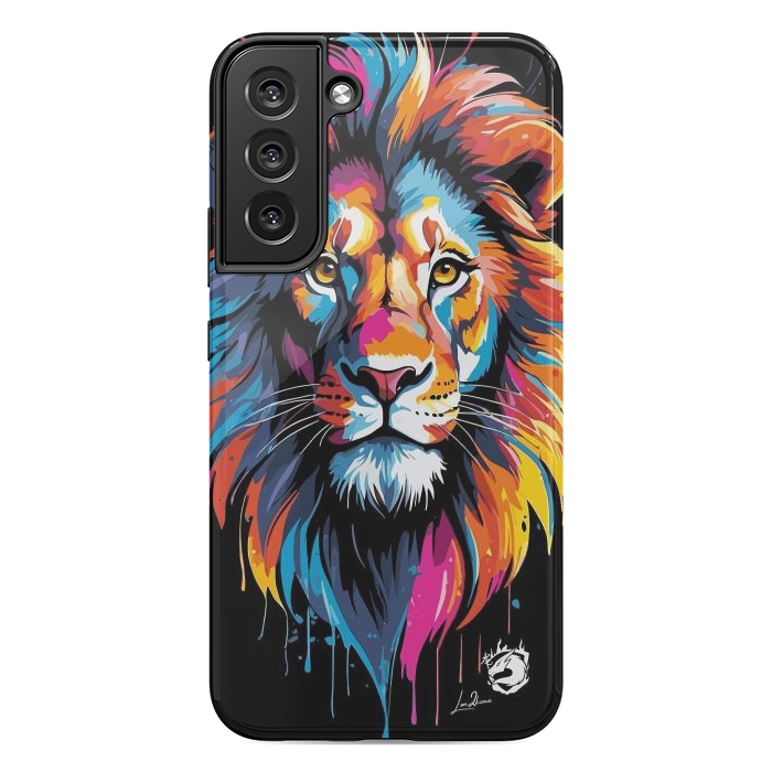 Galaxy S22 plus StrongFit Geometric Colors Lion by LM2Kone