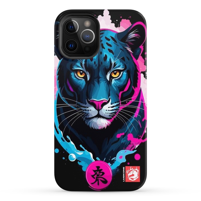 iPhone 12 Pro Max StrongFit Blue and Pink Panther by LM2Kone