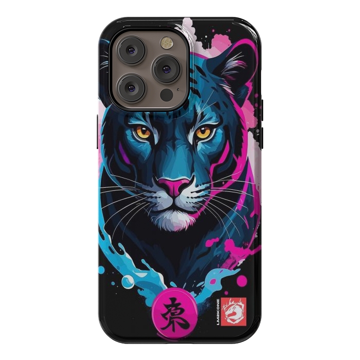 iPhone 14 Pro max StrongFit Blue and Pink Panther by LM2Kone