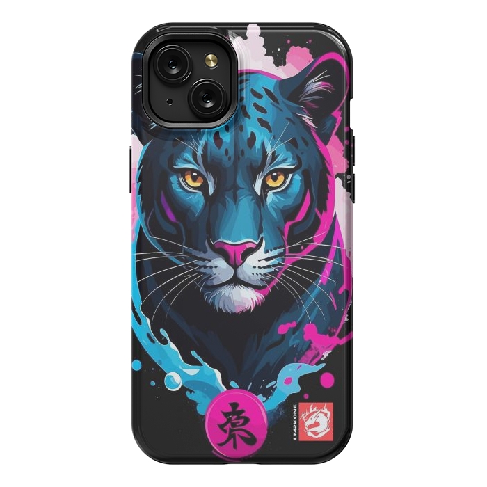 iPhone 15 Plus StrongFit Blue and Pink Panther by LM2Kone