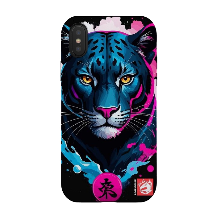 iPhone Xs / X StrongFit Blue and Pink Panther by LM2Kone