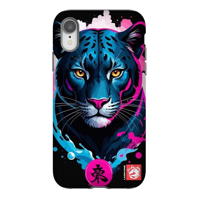 iPhone Xr StrongFit Blue and Pink Panther by LM2Kone